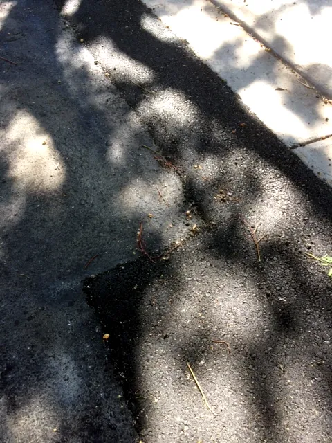 Infrared asphalt repair blended into the surrounding road surface
